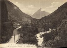 VINTAGE POSTCARD Cauterets Road of Seen from of the Bridge of Meyaba Peguere