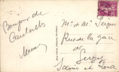 VINTAGE POSTCARD Cauterets Pierrefitte Road the Bridge of Meyaba Peguere