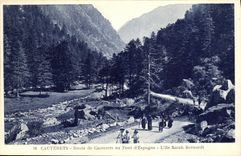 VINTAGE POSTCARD Cauterets Road of Cauterets to the Bridge D Spain L island Sarah Bernhardt