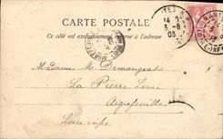 VINTAGE POSTCARD Cauterets Peak of Peguere