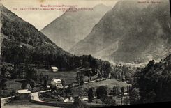 VINTAGE POSTCARD Cauterets L Arrived Peguere and Hourmigas