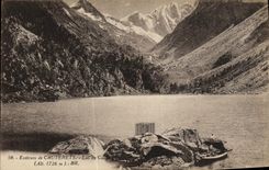 VINTAGE POSTCARD Surroundings of Cauterets Lake Gave