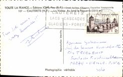 VINTAGE POSTCARD Cauterets the Valley At the bottom Pegerre