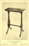 CPA Louis XVI Wood Work Table with lyre shaped legs