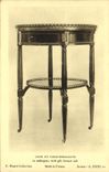 CPA Louis XVI Table Bouillotte in mahogany with gilt bronze rail
