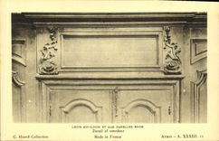 CPA Louis XIV Louis XV Oak Panelled Room Detail of Cupboard