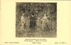 CPA Hercules Between Vice and Vertue French tapestry Early XVl th Century Paris Priavte Collection