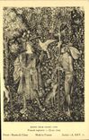 CPA Scene From Court Life French tapestry Cirea Paris Musee de Cluny