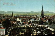 VINTAGE POSTCARD Mulhouse Souvenir