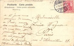 VINTAGE POSTCARD Mulhouse Salvator Public garden and Eglise St Genevieve Children