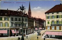 VINTAGE POSTCARD Mulhausen I E Neuquartierplatz