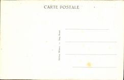 Claustro de Colmar de la POSTAL de la VENDIMIA de Unterlinden y estatua de De Schoengauer