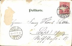 Cisne de la mujer de Colmar del aus de Gruss de la POSTAL de la VENDIMIA