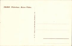 Casa de Colmar Pfisterhaus Pfister de la POSTAL de la VENDIMIA