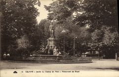 Jardin de Colmar de la POSTAL de la VENDIMIA del monumento del Champ de Mars de Brust