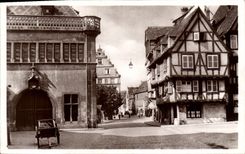 POSTAL Colmar de la VENDIMIA la calle principal del viejo hombre con L viejas aduanas