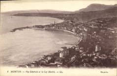 CPA Menton Vu Generale et le Cap Martin