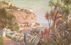 CPA Menton Les Roches Rouges 