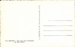 CPA Menton Vue prise de la Frontiere Le Cap Martin