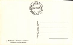 CPA Menton Le Pont Saint Louis Frontiere Franco Italienne