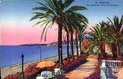 CPA Menton Vue generale prise de Garavan