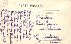 CPA Menton Vue prise entre les Rochers da la Froniere Italienne