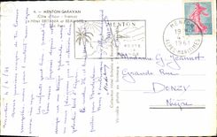 CPM Menton Garavan Hotel Britania et Veau Site son Parc