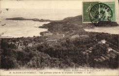 CPA St Jean Cap Ferrat Vue generale prise de la moyenne Corniche