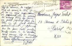 CPA lle Saint Honorat Interieur du Monastere fortifie 