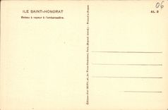 CPA lle Saint Honorat Bateau a vapeur a l embarcadere