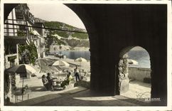 CPA Villefranche Sur Mer Les quais Vue prise de la rue obscure