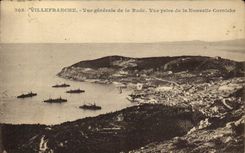 CPA Villefranche Vue generale de la Rade Vue prise de la Nouvelle Corniche Bateaux