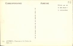 CPA Antibes Panorama et la Chaine des Alpes Bateaux