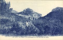 CPA Eze Le Viaduc et les Montagnes du Fort des Tetes de Chien