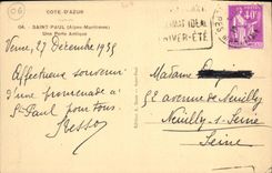 CPA Cote d Azur Saint Paul Une Porte Antique