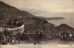 CPA La Turbie altitude Vue sur le Cap Martin et les montages d ltalle