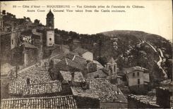 CPA Cote d Azur Roquebrune Vue Generale prise de l enceinte du Chateau