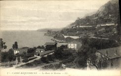 CPA Cabbe Roquebrune La Route de Menton