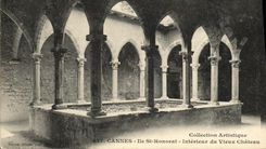 VINTAGE POSTCARD Cannes Ille St Interior Honorat of the Old Castle