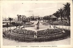 VINTAGE POSTCARD Cannes L Esplanade new Gardens