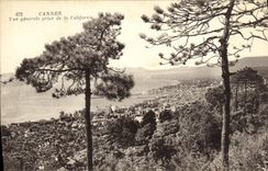 VINTAGE POSTCARD Cannes View taken of Calfornie