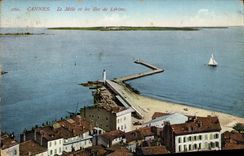 VINTAGE POSTCARD Cannes Mote and of Lerins