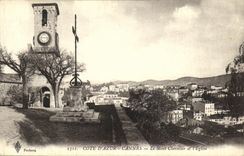 VINTAGE POSTCARD Dimension D Cannes Azure the Mount Knight and L Church