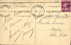 VINTAGE POSTCARD Cannes Miramar the Beach