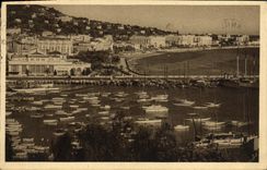 VINTAGE POSTCARD Cannes the Marina the Casino Boats