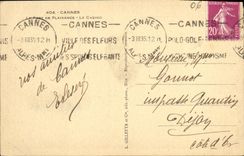 VINTAGE POSTCARD Cannes the Marina the Casino Boats