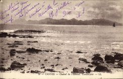VINTAGE POSTCARD Cannes Chains L Esterel Against day