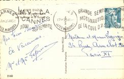 VINTAGE POSTCARD the Dimension D Cannes Azure View on the Beach and Suquet