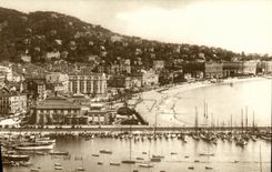VINTAGE POSTCARD Cannes the Casino and Hotels Seen of the Mount Knight Boats