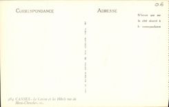 VINTAGE POSTCARD Cannes the Casino and Hotels Seen of the Mount Knight Boats